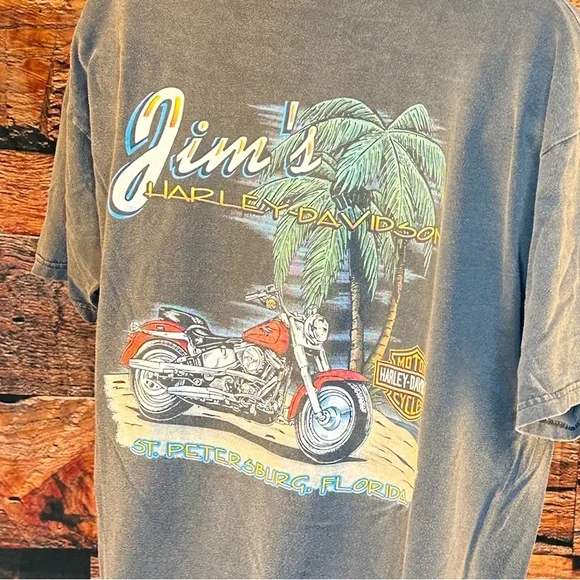 Harley-Davidson Charcoal Tee with Eagle Graphic - Picture 8 of 13